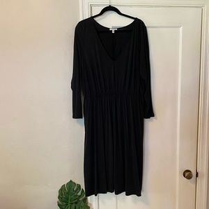 Black midi dress